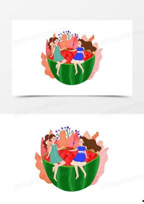 吃瓜人物绘画,吃瓜人物众生相